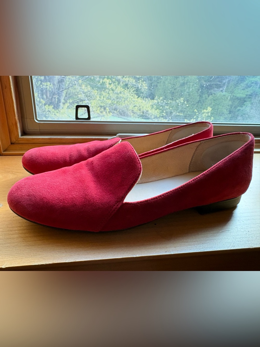 Naturalizer Red Suede Loafers